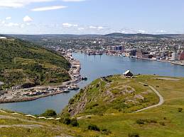 St. John's harbor during the day as seen from Signal Hill